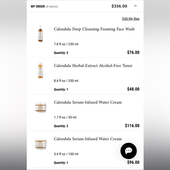 Kiehl’s Calendula Toner (alcoholfree), Face Cleanser, Water Cream Self Care Lot! - Picture 2 of 16